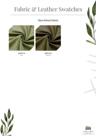 Legacy Home 家具目录 · 皮革 × 布艺 Swatches Before Take Down 第 8 页