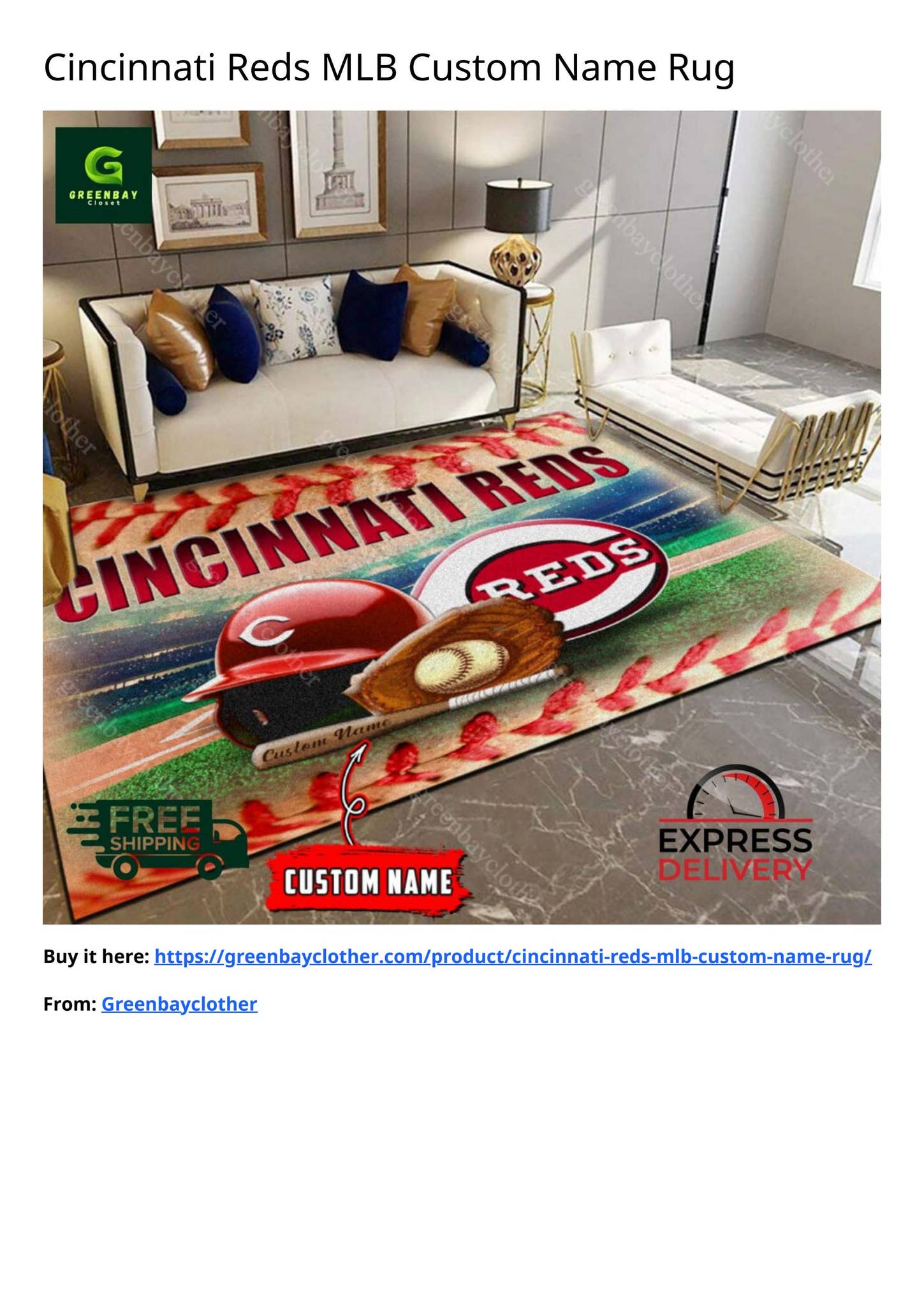 Cincinnati Reds Rug Cincinnati Reds MLB Custom Name Rug by Tonytees Store - Issuu