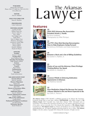 The Arkansas Lawyer 夏季 2024 第 3 页