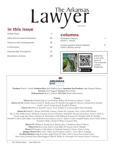The Arkansas Lawyer 夏季 2024 第 4 页