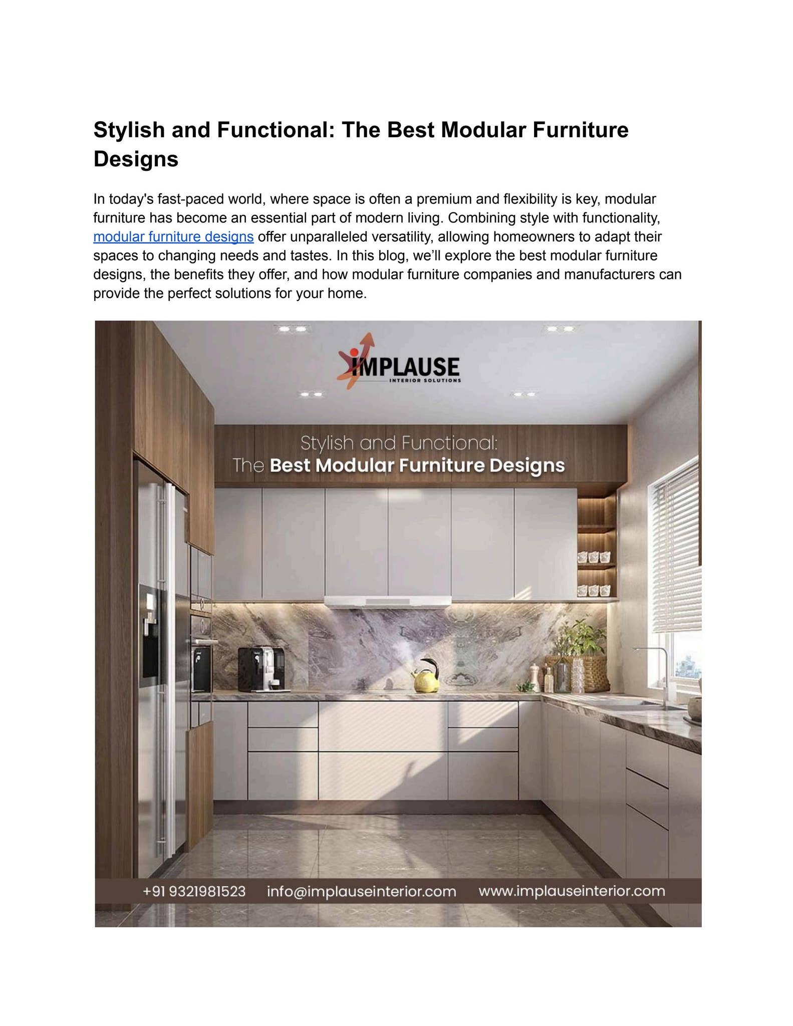Stylish and Functional: The Best Modular Furniture Designs by IBS ...