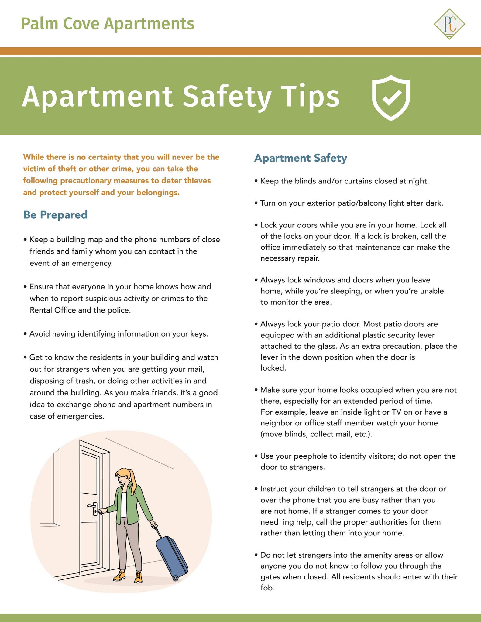 Apartment Safety Tips by Palm Cove Apartments - Issuu - Condominium Penthouse Apartment Safety