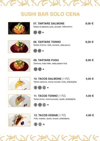 studio19adv 灯饰目录 · Fugu Sushi Menù 第 5 页
