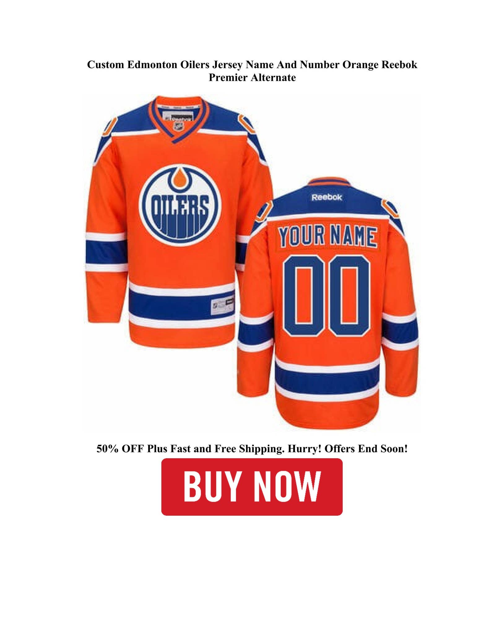 その他 Reebok - Edmonton Oilers Jersey size M Edmonton Oilers Authentic Team Issued Reebok Edge 1.0 Hockey