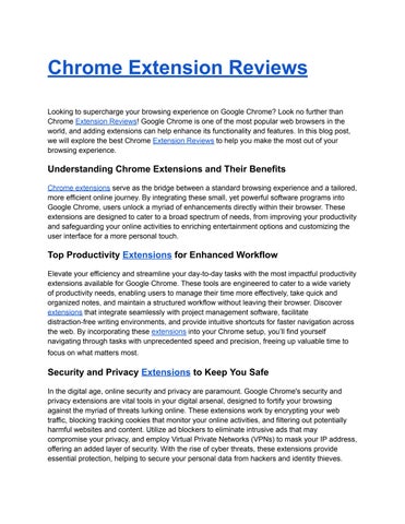 Buy Chrome Extension Reviews