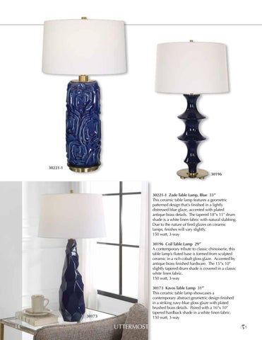 Uttermost 灯饰目录 · 2024 Lamps 第 16 页