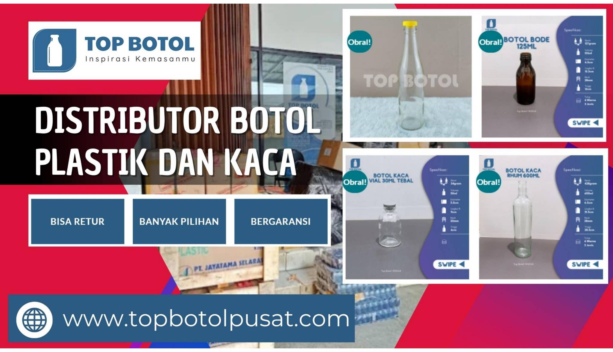 TLP/WA 081905903644 Supplier Kemasan Botol untuk Obat & Bumbu Instan by ...