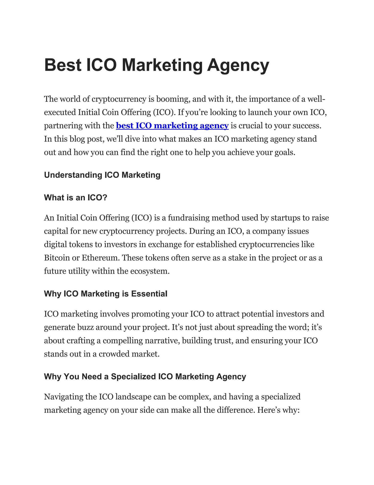 Best ICO Marketing Agency by bizzlane1234 - Issuu