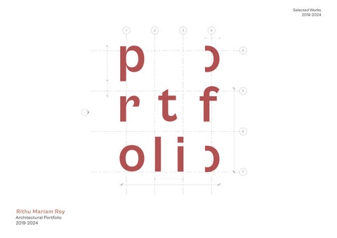 Architectural Portfolio | Selected Works 2019-2024 | Rithu Mariam Roy