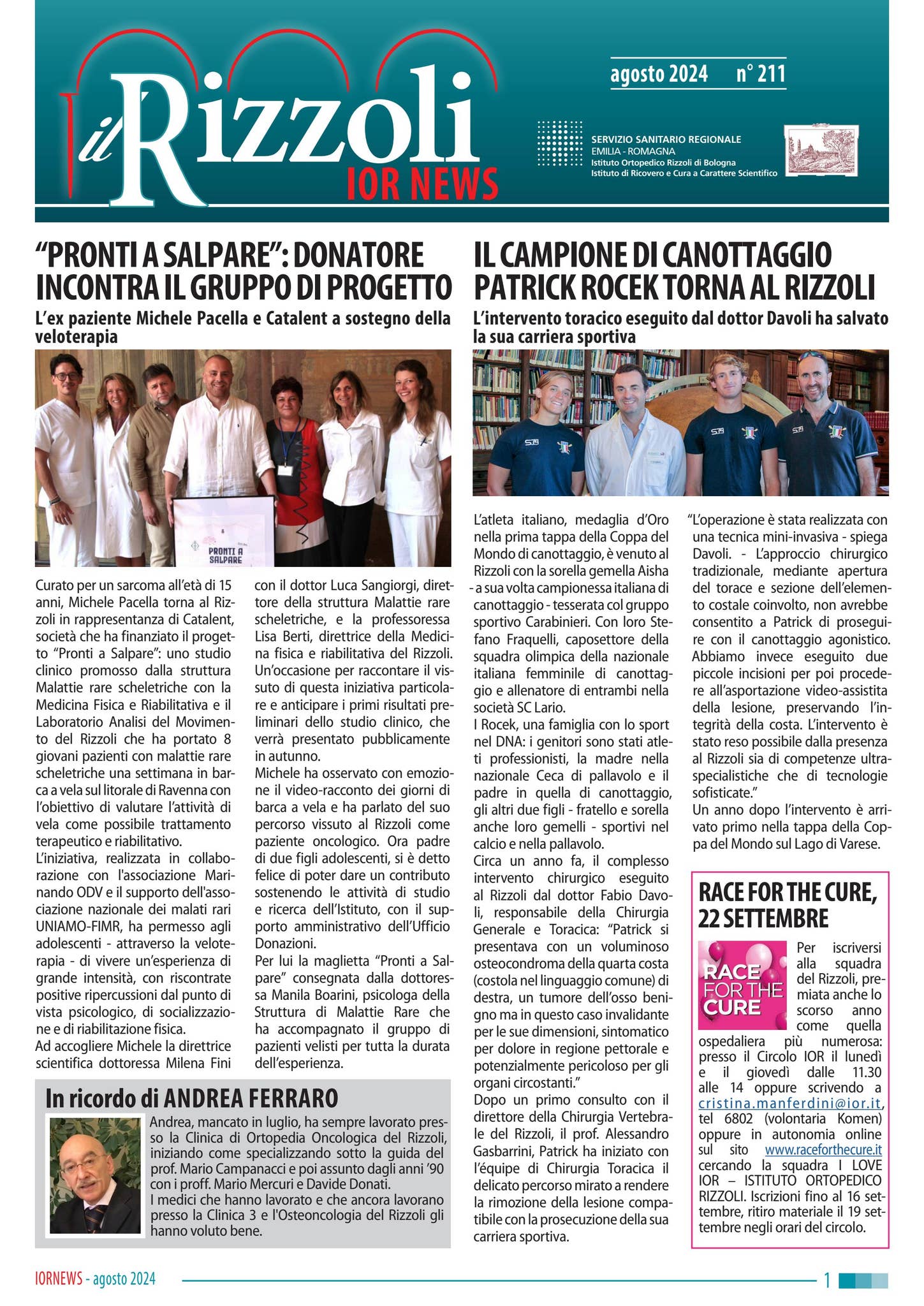 Il Dr. Alessandro Gasbarrini, direttore della Chirurgia vertebrale ad  indirizzo oncologico e degenerativo del Rizzoli, invita a votare per San  Michele in Bosco (sede del Rizzoli) al concorso FAI \, image size:1449x2048