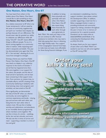 Beth Tfiloh Bulletin - Fall 2024 第 22 页