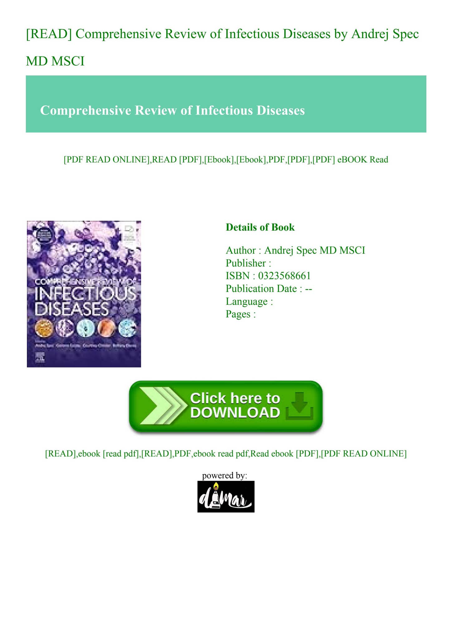 READ] Comprehensive Review of Infectious Diseases by Andrej
