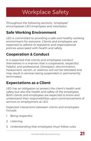 Lambton Elderly Outreach Client Handbook 第 21 页