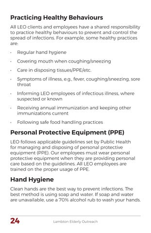 Lambton Elderly Outreach Client Handbook 第 24 页
