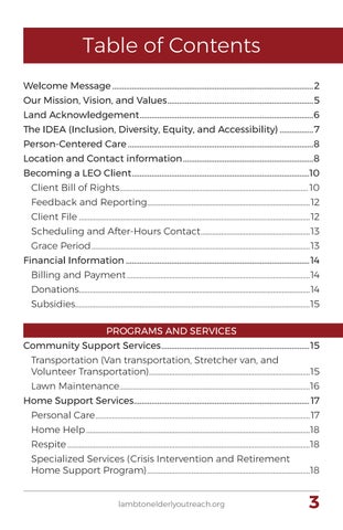 Lambton Elderly Outreach Client Handbook 第 3 页