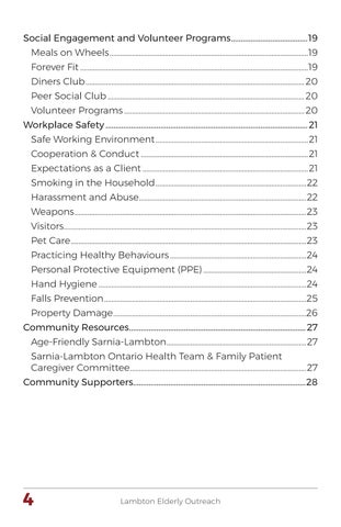 Lambton Elderly Outreach Client Handbook 第 4 页