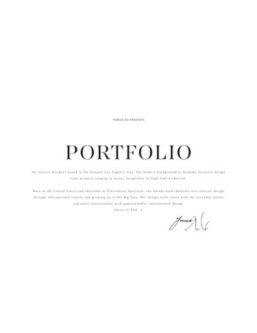 Teresa Do | Interiors + Furniture 家具目录 · Teresa Do Portfolio Interiors + 家具 第 3 页
