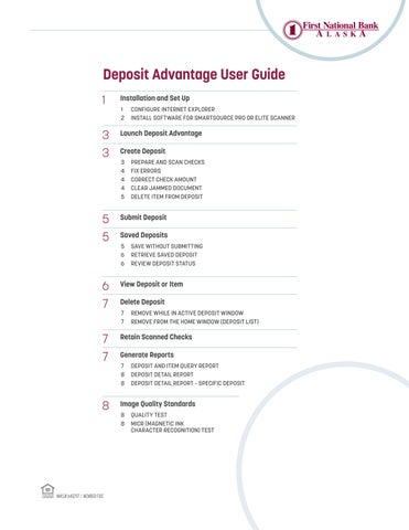 Deposit Advantage User 指南 第 2 页