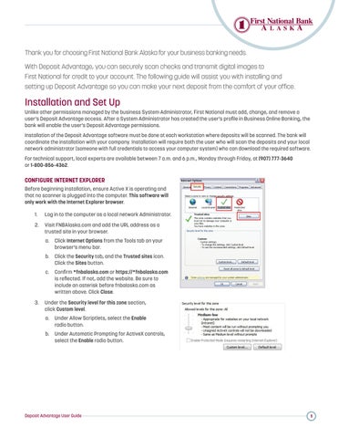 Deposit Advantage User 指南 第 3 页