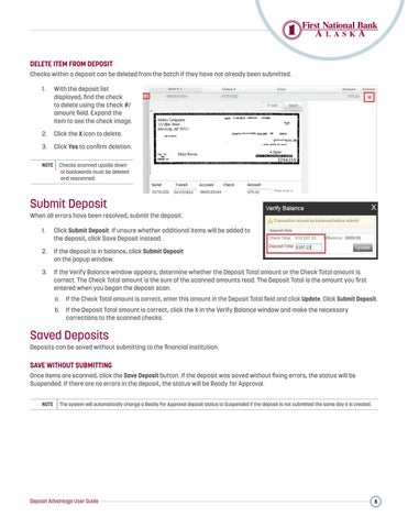 Deposit Advantage User 指南 第 7 页