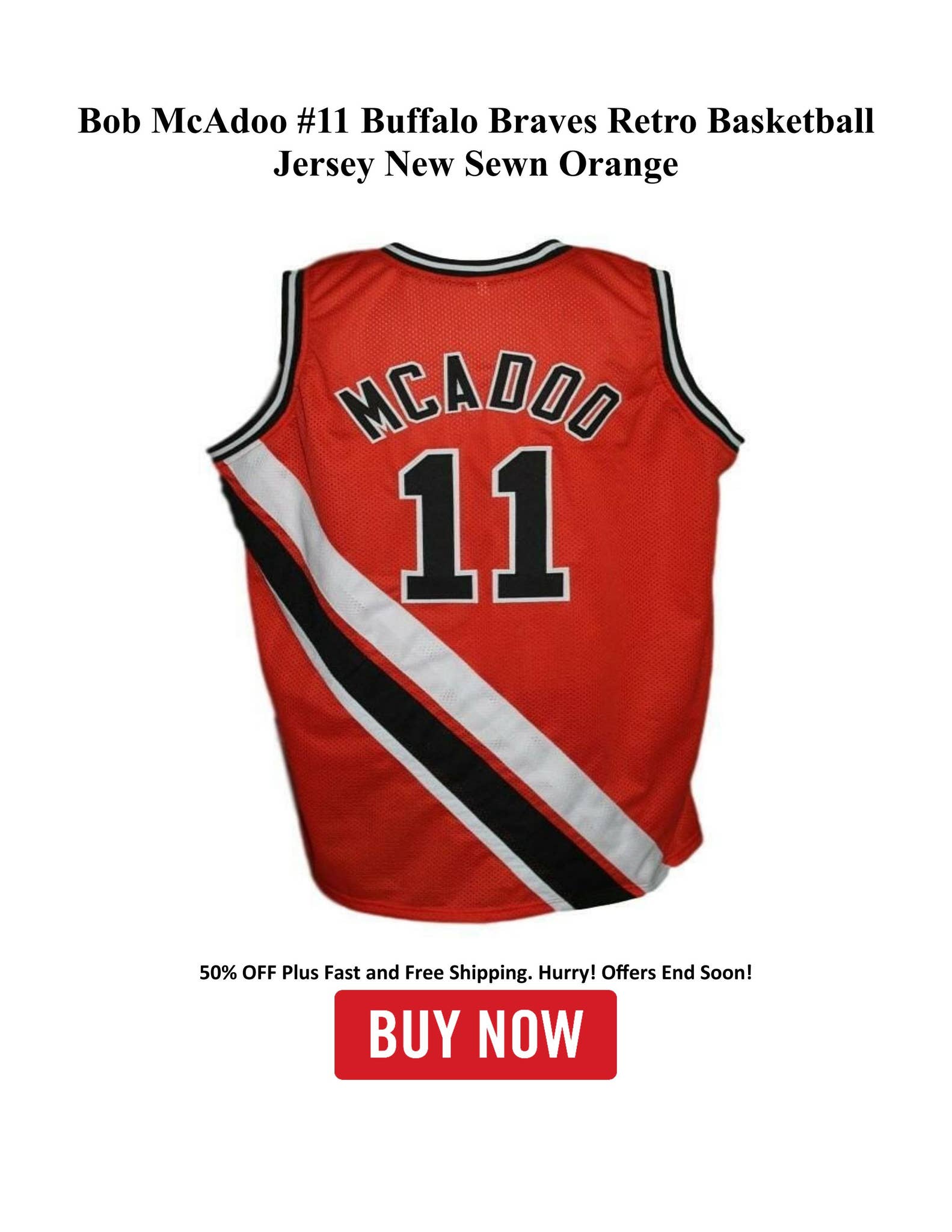 ウェア Buffalo Braves  Mcadoo Mitchell & Ness Mitchell & Ness NBA Buffalo Braves Bob McAdoo Basketball