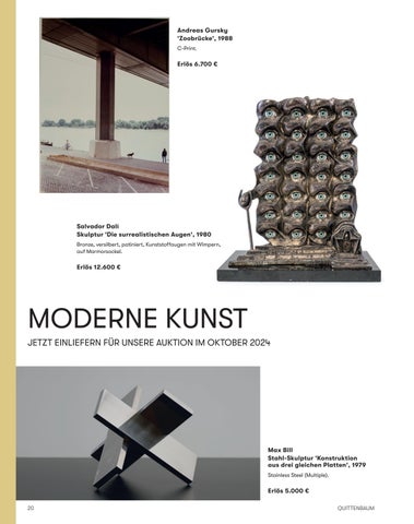 Quittenbaum Kunstauktionen GmbH 灯饰目录 · HIGHLIGHT - ERGEBNISSE 法文 ühjahr 2024 第 20 页
