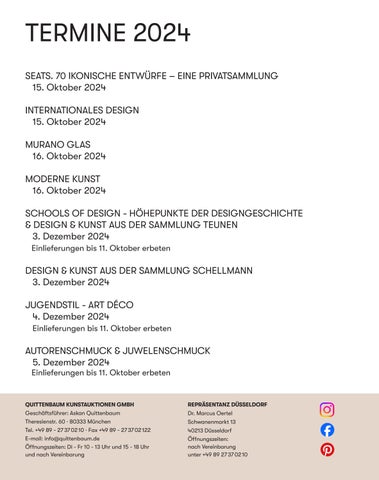 Quittenbaum Kunstauktionen GmbH 灯饰目录 · HIGHLIGHT - ERGEBNISSE 法文 ühjahr 2024 第 2 页