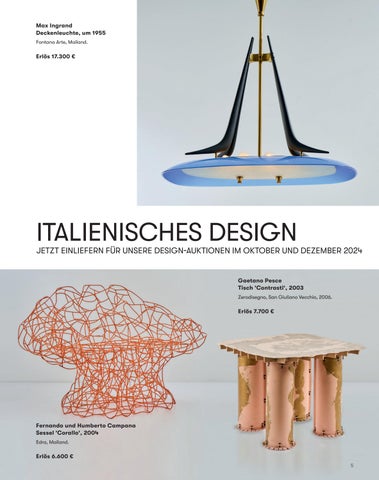 Quittenbaum Kunstauktionen GmbH 灯饰目录 · HIGHLIGHT - ERGEBNISSE 法文 ühjahr 2024 第 5 页