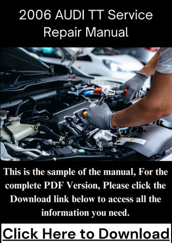 2006 AUDI TT Service Repair Manual by Service | Repair