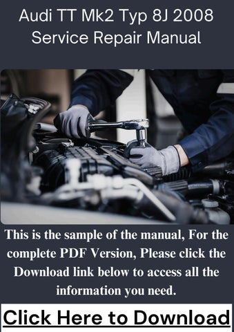 Audi TT Mk2 Typ 8J 2008 Service Repair Manual by Service