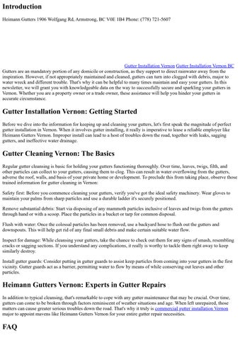 How to Maintain and Clean Your Gutters: Tips from the Experts in Vernon