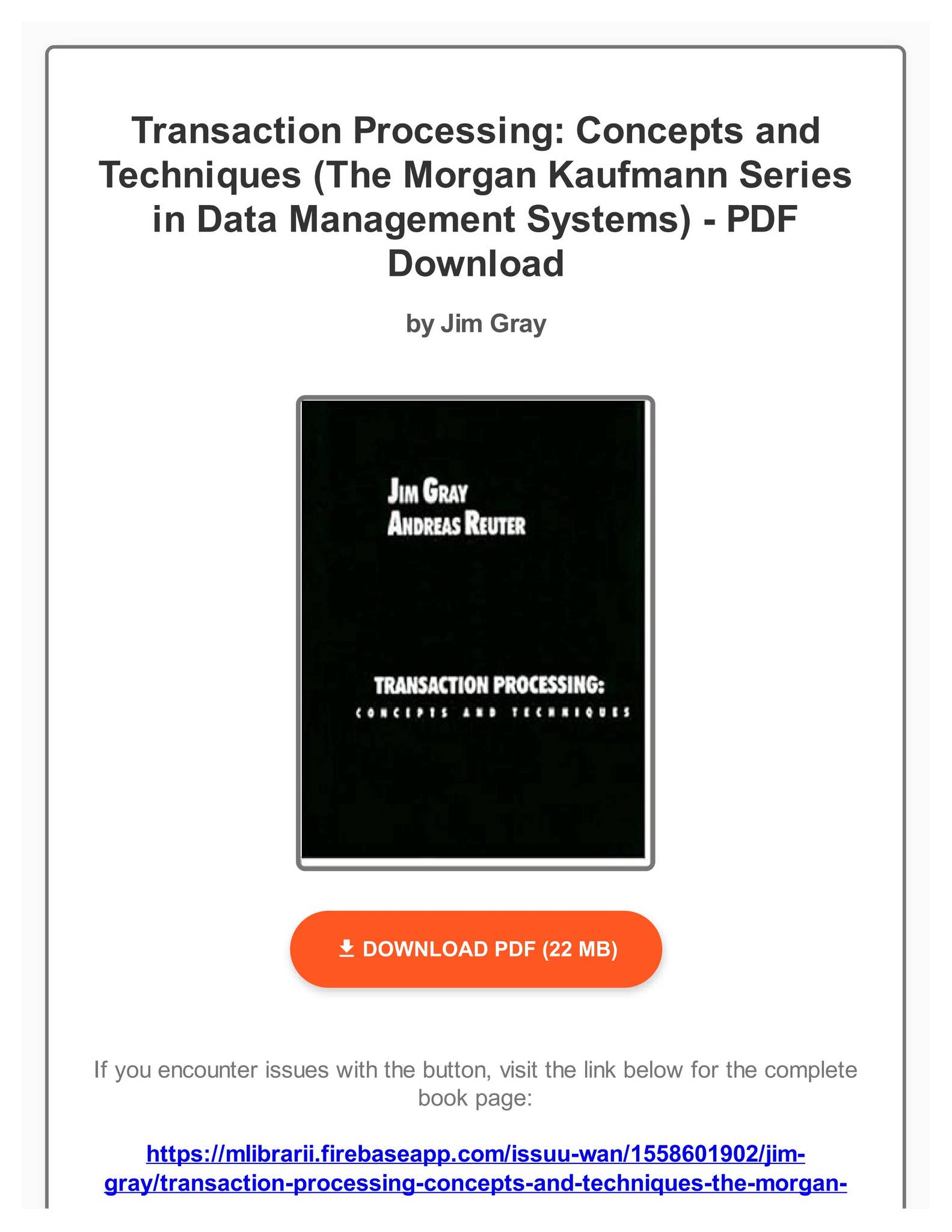 語学+参考書 Transaction Processing: Concepts and Techniques (The Morgan Kaufmann Series in Data Management Systems) Issuu