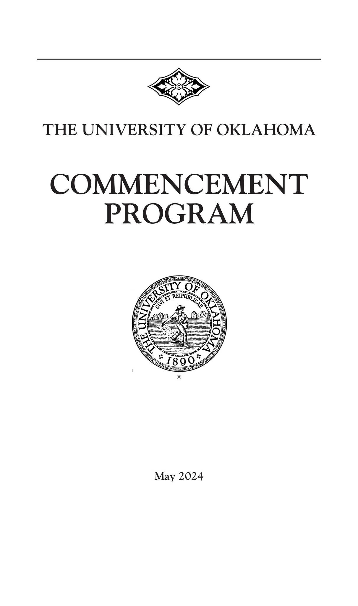 Commencement Program – Spring 2024 by The University of Oklahoma - Issuu