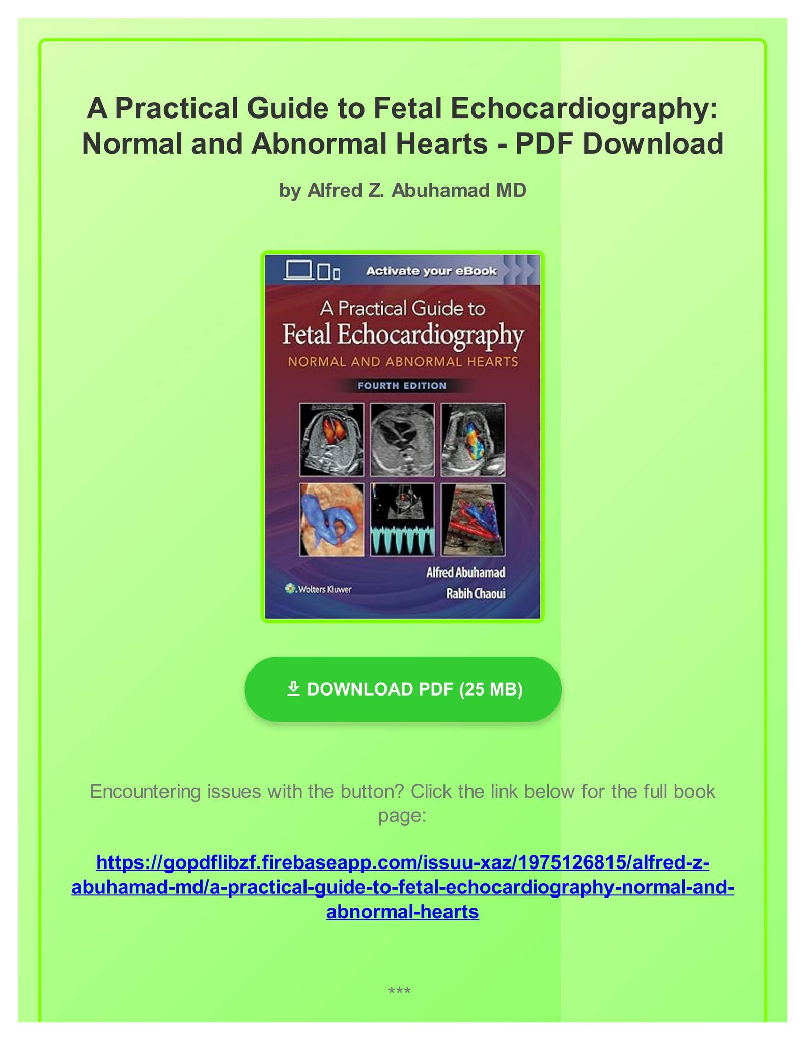 DOWNLOAD A Practical Guide to Fetal Echocardiography: Normal