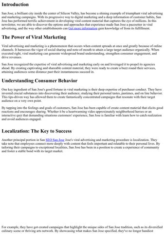 San Jose: A Case Study in Successful Viral Marketing Campaigns.