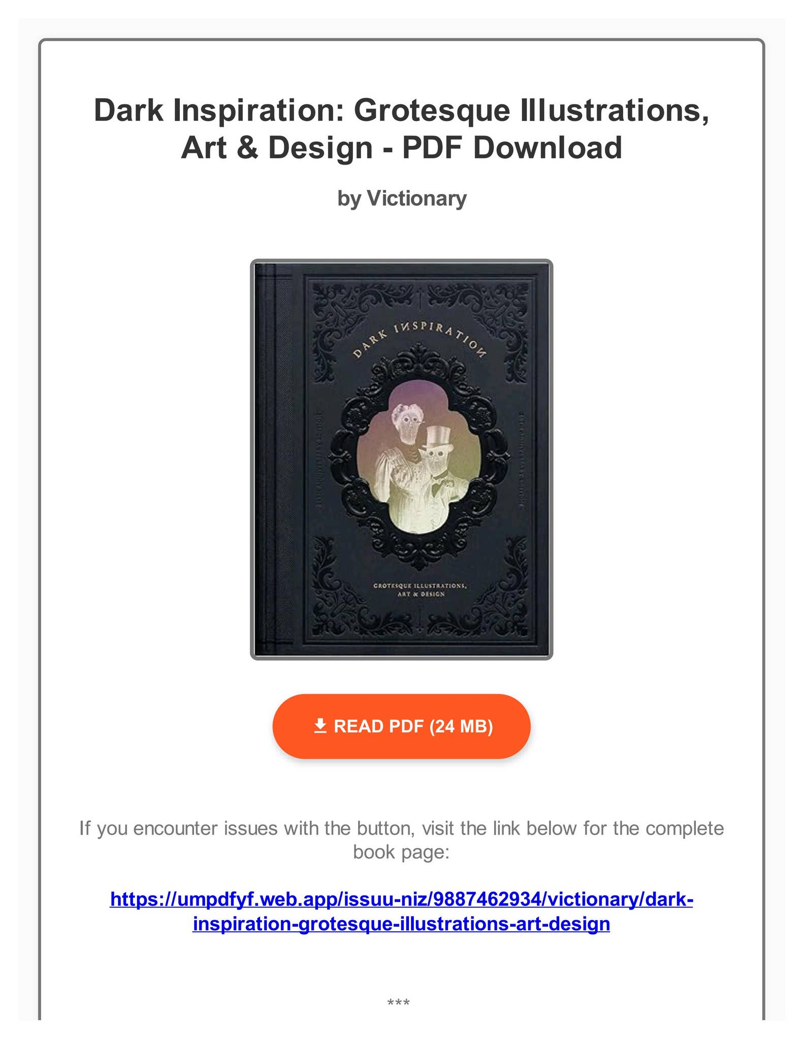 FREE PDF Dark Inspiration: Grotesque Illustrations, Art &