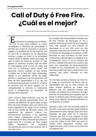 Call of Duty o Free Fire ¿Cuál es mejor?