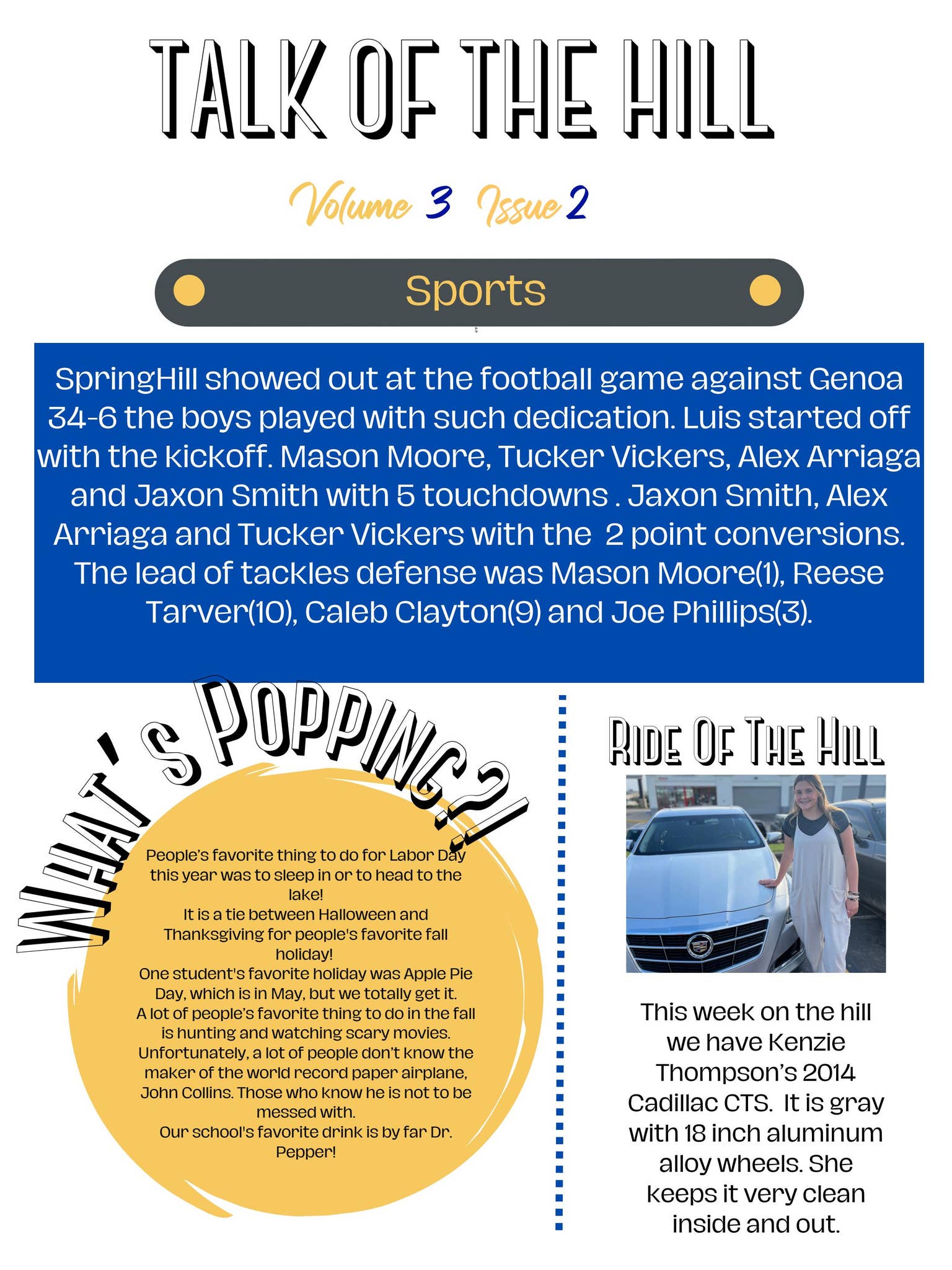 Talk of the Hill Vol. 3 Issue 2 by Alicia Dowell - Issuu