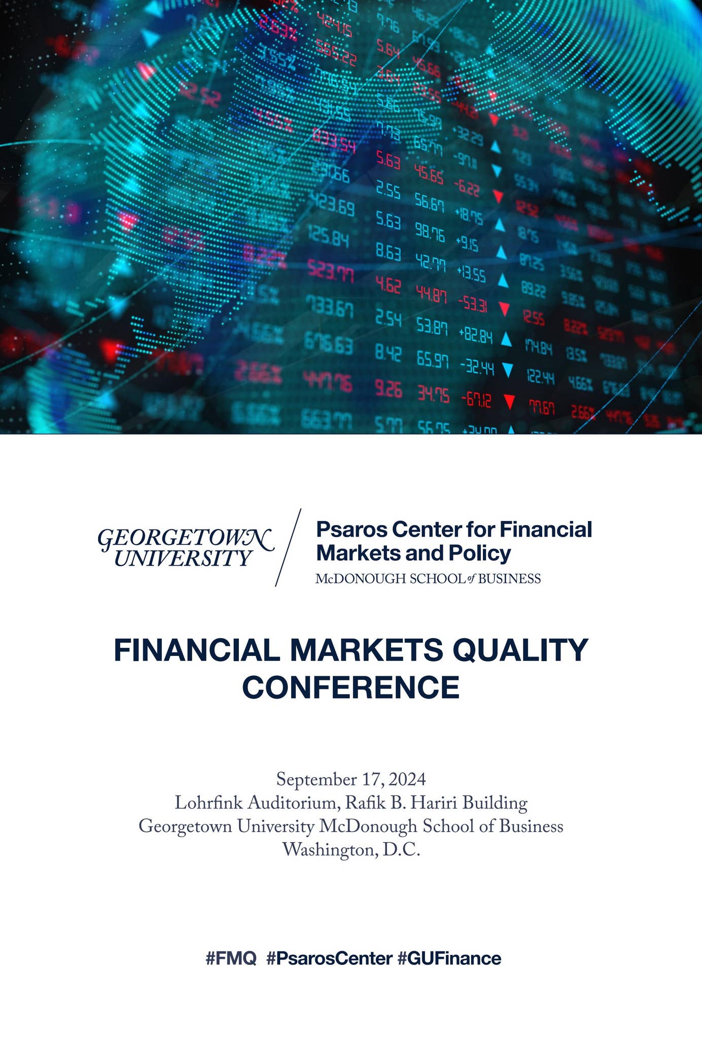 2024 FINANCIAL MARKETS QUALITY CONFERENCE - Future of Financial Markets:  Innovation and Uncertainty by Georgetown University McDonough School of  Business - Issuu