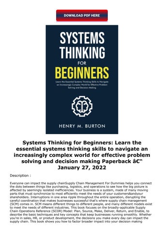 PDF/READ Systems Thinking for Beginners: Learn the essential systems t ...