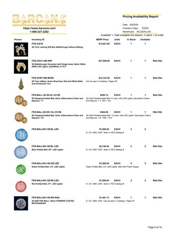 FDS Product MSRP Availability List 第 6 页