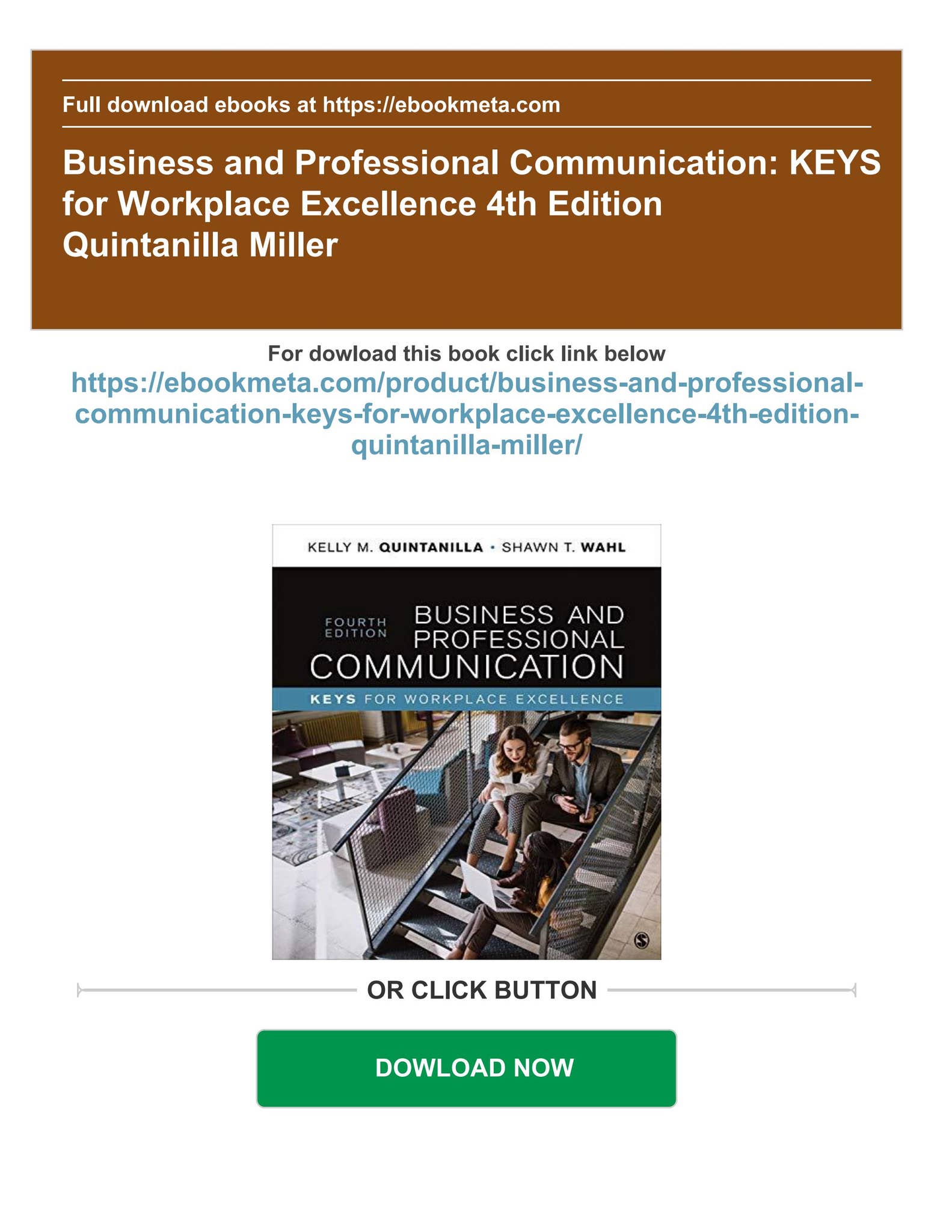 Business and professional communication: keys for workplace