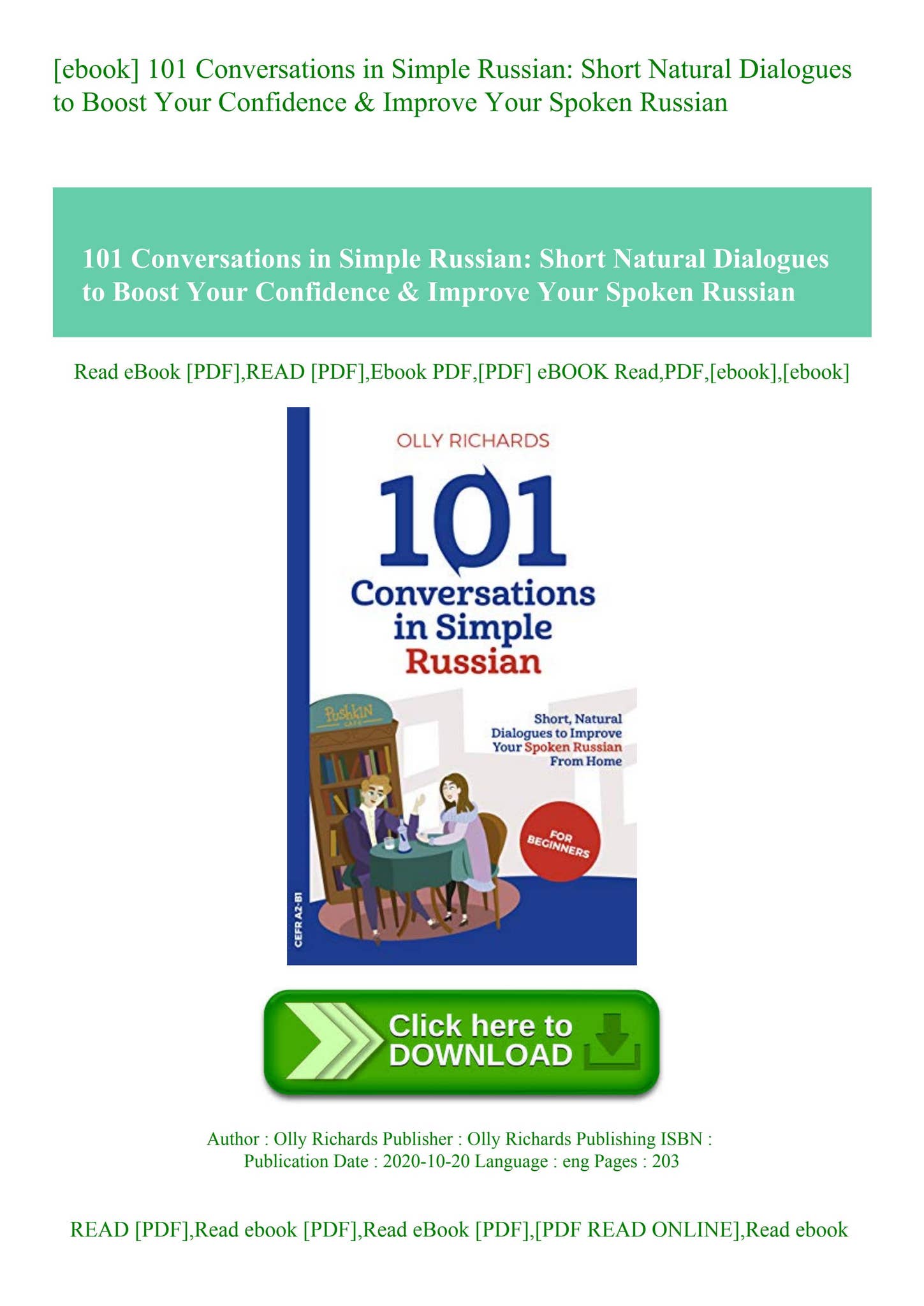 ebook] 101 Conversations in Simple Russian Short Natural Dialogues
