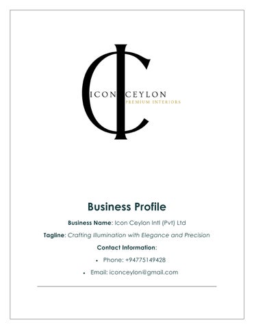 Business 型材灯 - ICON CEYLON 高端 interiors 第 1 页