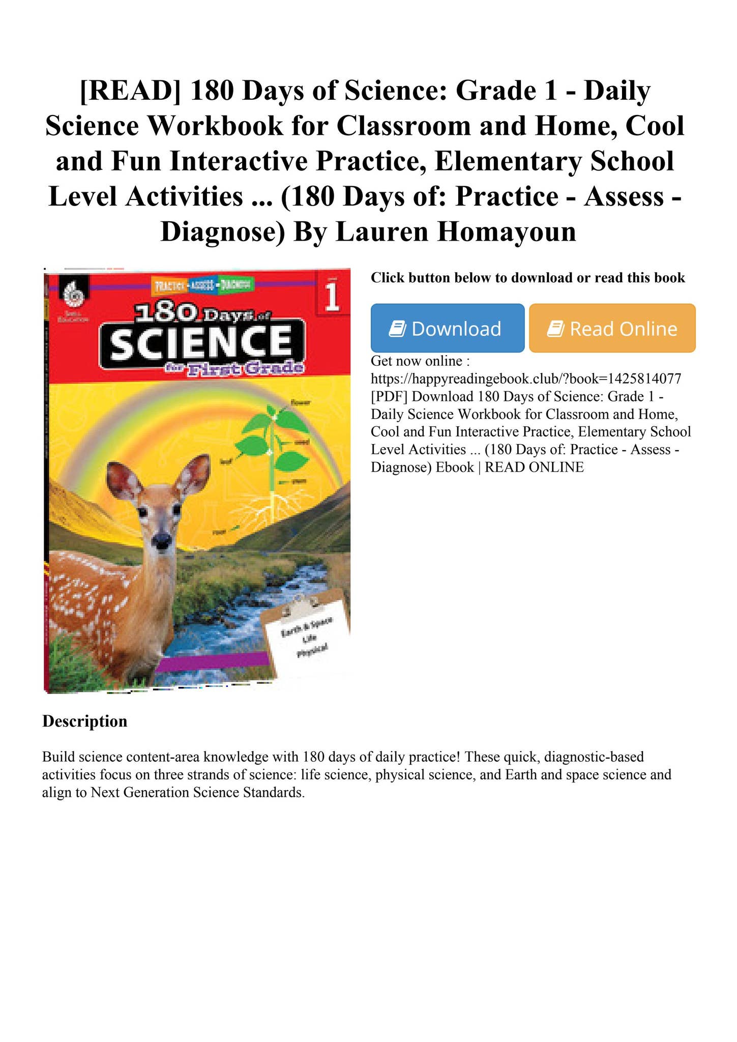 [READ] 180 Days of Science Grade 1 - Daily Science Workbook for ...