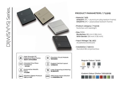 Sinolumin 智能 家居 Switches 灯饰目录 2024-2025 第 13 页