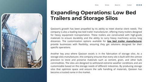 Expanding Operations: Low 床 Trailers and 收纳 Silos 第 4 页
