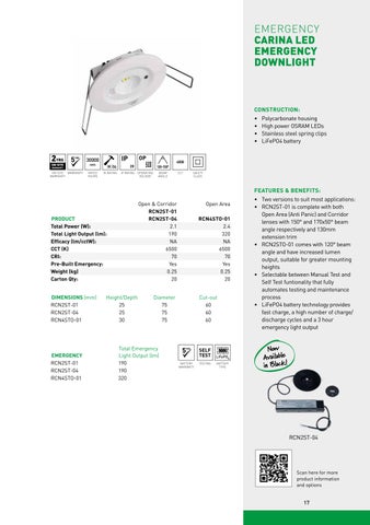 BEX Group 灯饰目录 · The ROBUS 指南 : Emergency 灯饰 第 19 页