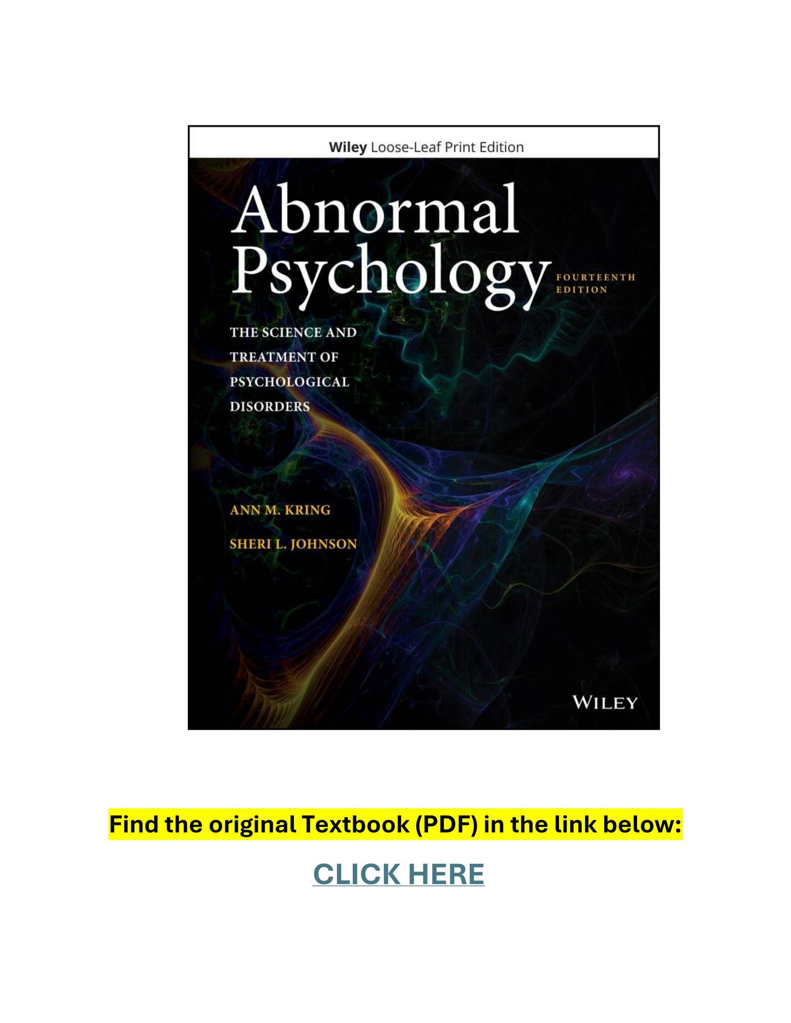 Abnormal Psychology The Science and Treatment of