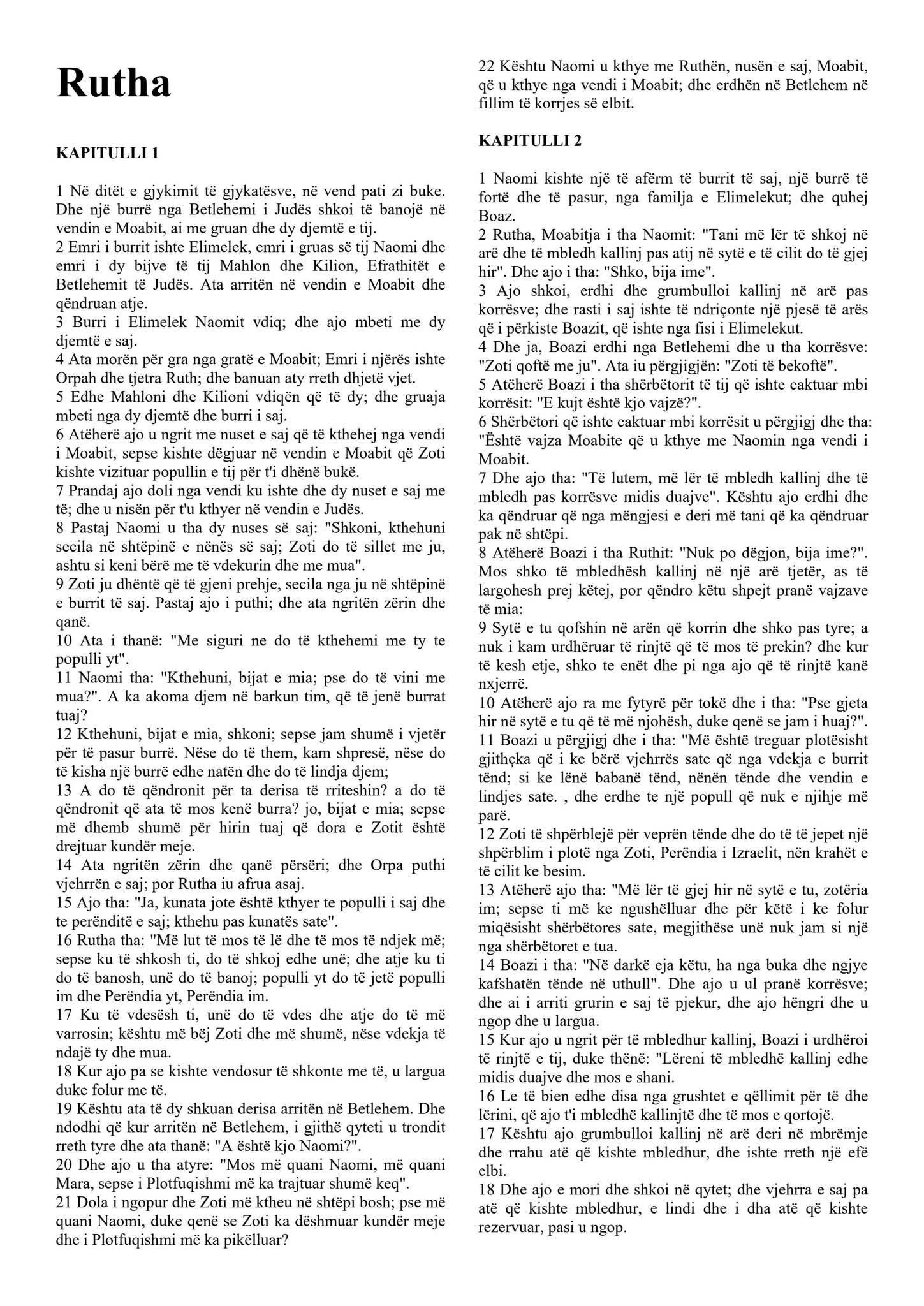Albanian - The Book of Ruth by Filipino Tracts and Literature Society ...